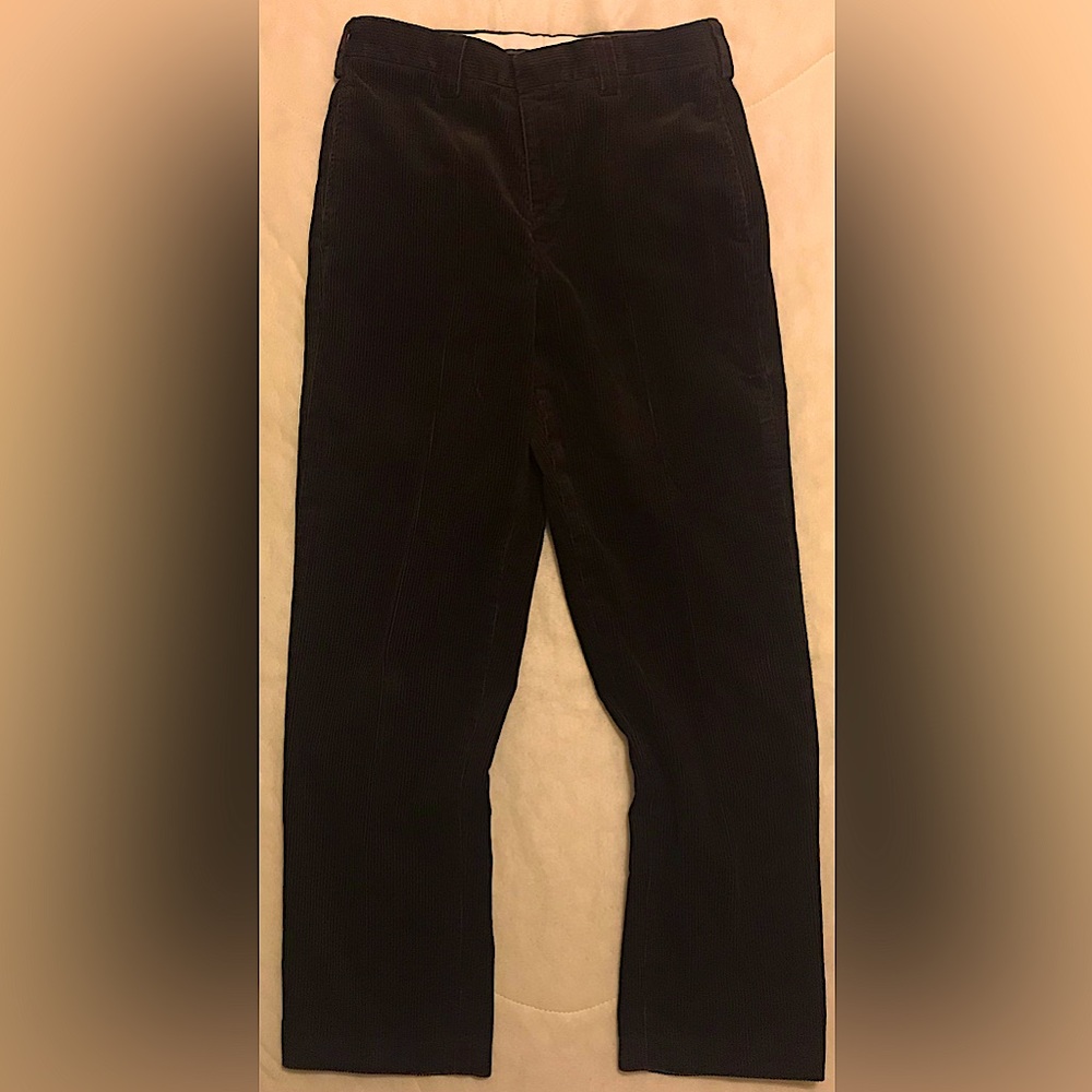 NWOT L.L. Bean Dark Chocolate Classic Fit Corduroy Flap Pocket Pants - W30xL30